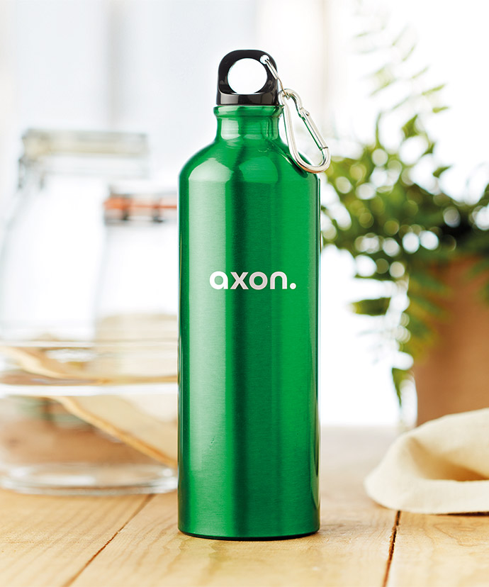 Metallflaske med smart funksjon og med eget trykk