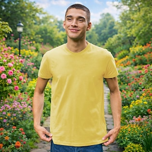 Neutral Mens Fitted T-shirt - dusty yellow