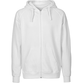 Neutral Mens Zip Hoodie - white