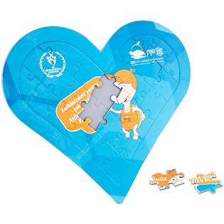 Puslespill Heart, 19 x 20 cm