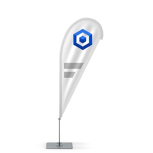 Beachflagg Drop Large, 410 cm