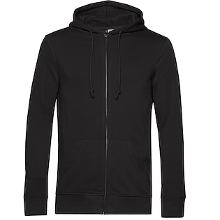 B&C Organic Zipped Hood - pure black