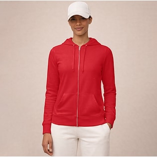 B&C Organic Zipped Hood Women - red