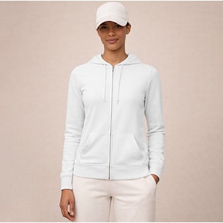 B&C Organic Zipped Hood Women - white