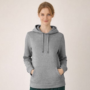 B&C Queen Hooded - heather grey