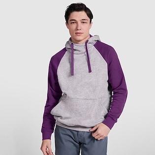 Roly Badet Unisex Hoodie - heather grey/ purple
