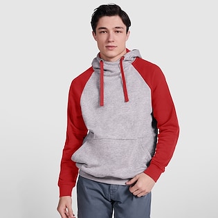 Roly Badet Unisex Hoodie - heather grey/ red