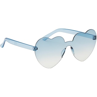 Solbriller Heart Eyes - transparent light blue