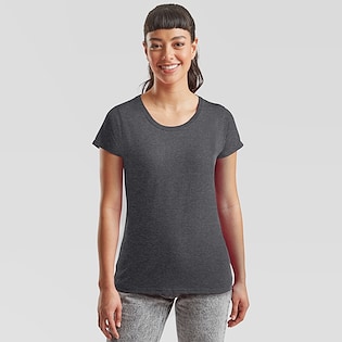 Fruit of the Loom Lady-fit Valueweight T - dark heather grey