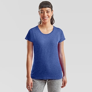 Fruit of the Loom Lady-fit Valueweight T - retro heather royal